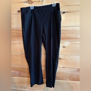 Kim Rogers Black Pull-On Pants Tummy Control sz 18 short